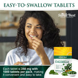 Sunlit Best tabletas en cuchara para comparar tamaño y dosis