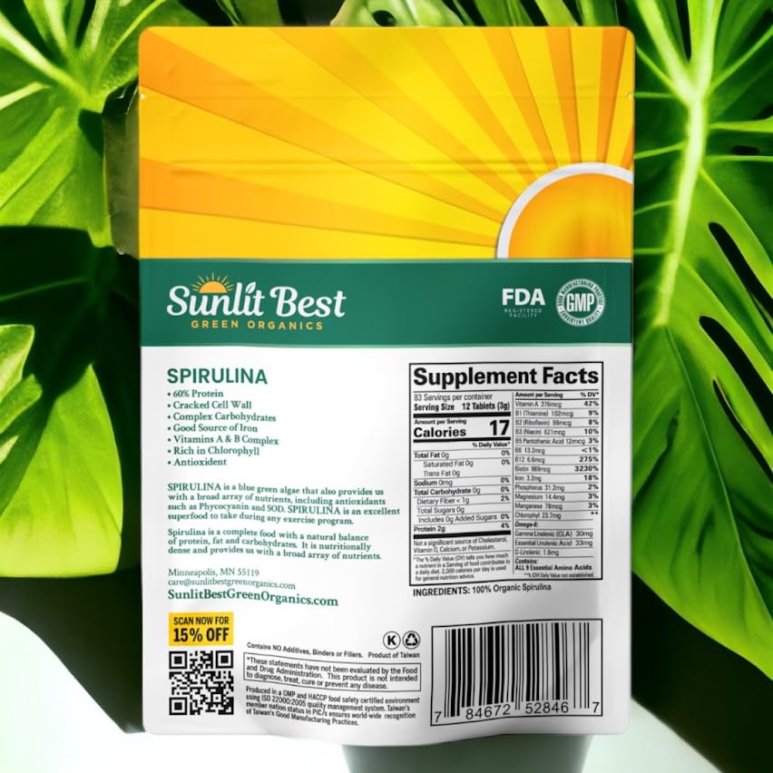 Sunlit Best bolsa mega pack abierta con tabletas a la vista, formato a granel