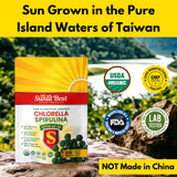 Sunlit Best Green Organics polvos de chlorella y spirulina ingredientes naturales