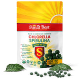 Sunlit Best Green Organics paquete frontal mostrando comprimidos y beneficios