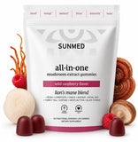SUNMED frasco frontal mostrando gominolas y beneficio práctico