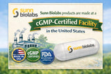 SUNN BIOLABS closeup vitamina C tamponada indicando menor acidez
