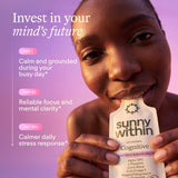 Sunny Within etiqueta con lista de ingredientes clave y claridad informativa