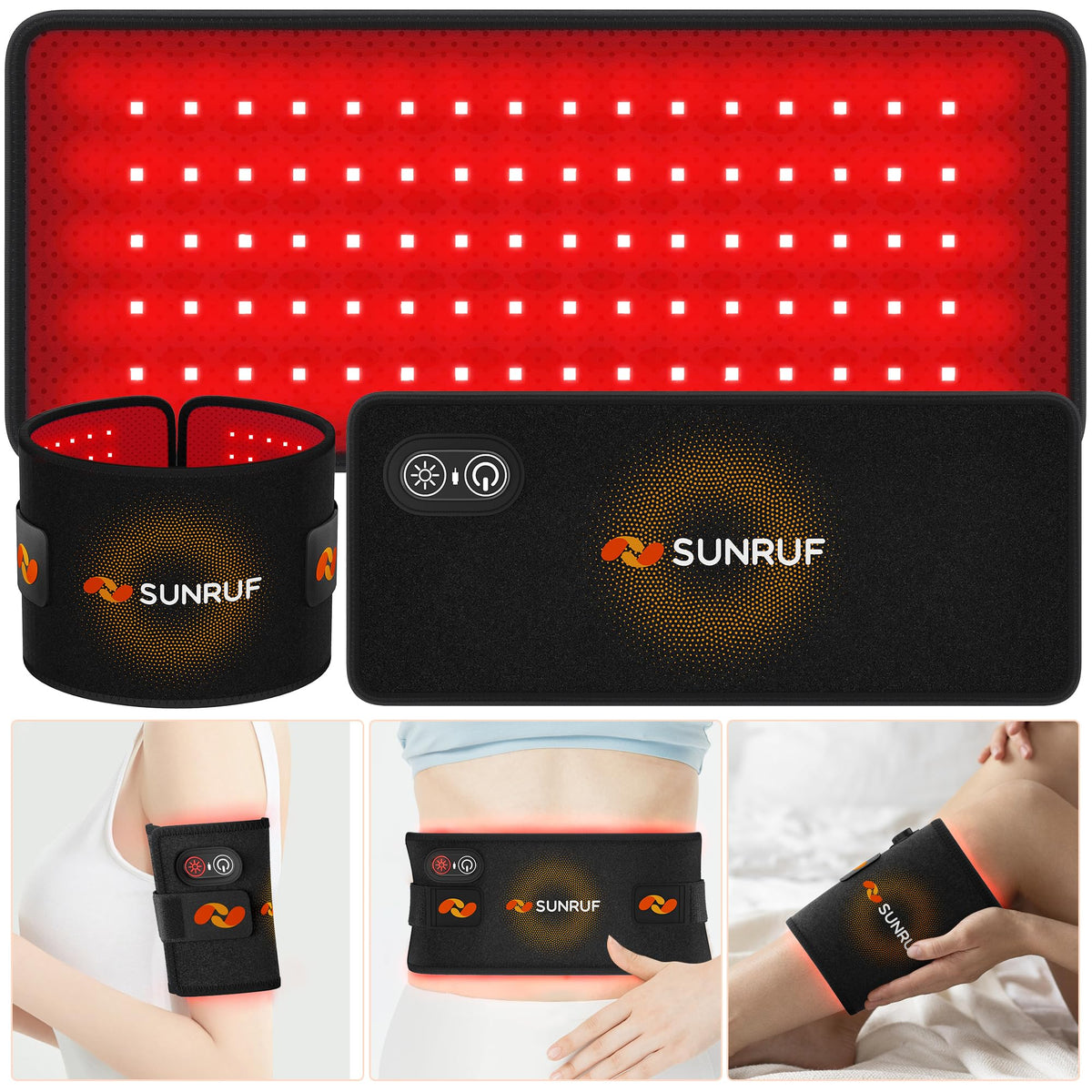 Sunruf vista frontal de la almohadilla, diseño portátil y cobertura amplia