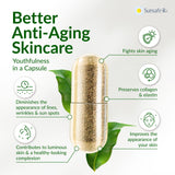 Sunsafe Rx cápsulas textura cercana para visualizar tamaño y pureza