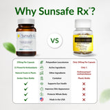 Sunsafe Rx etiqueta nutricional detalle con dosis e ingredientes clave