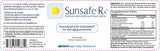 Sunsafe Rx packaging abierto mostrando 60 cápsulas y diseño seguro