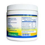 Sunshine Vitamins polvo instantáneo en primer plano, textura fina y disolución fácil