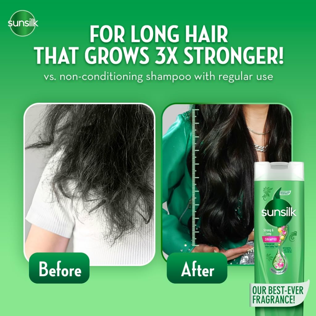Sunsilk parte trasera con información de uso y recomendaciones