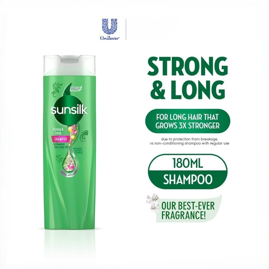 Sunsilk etiqueta con lista de ingredientes clara y beneficios visibles