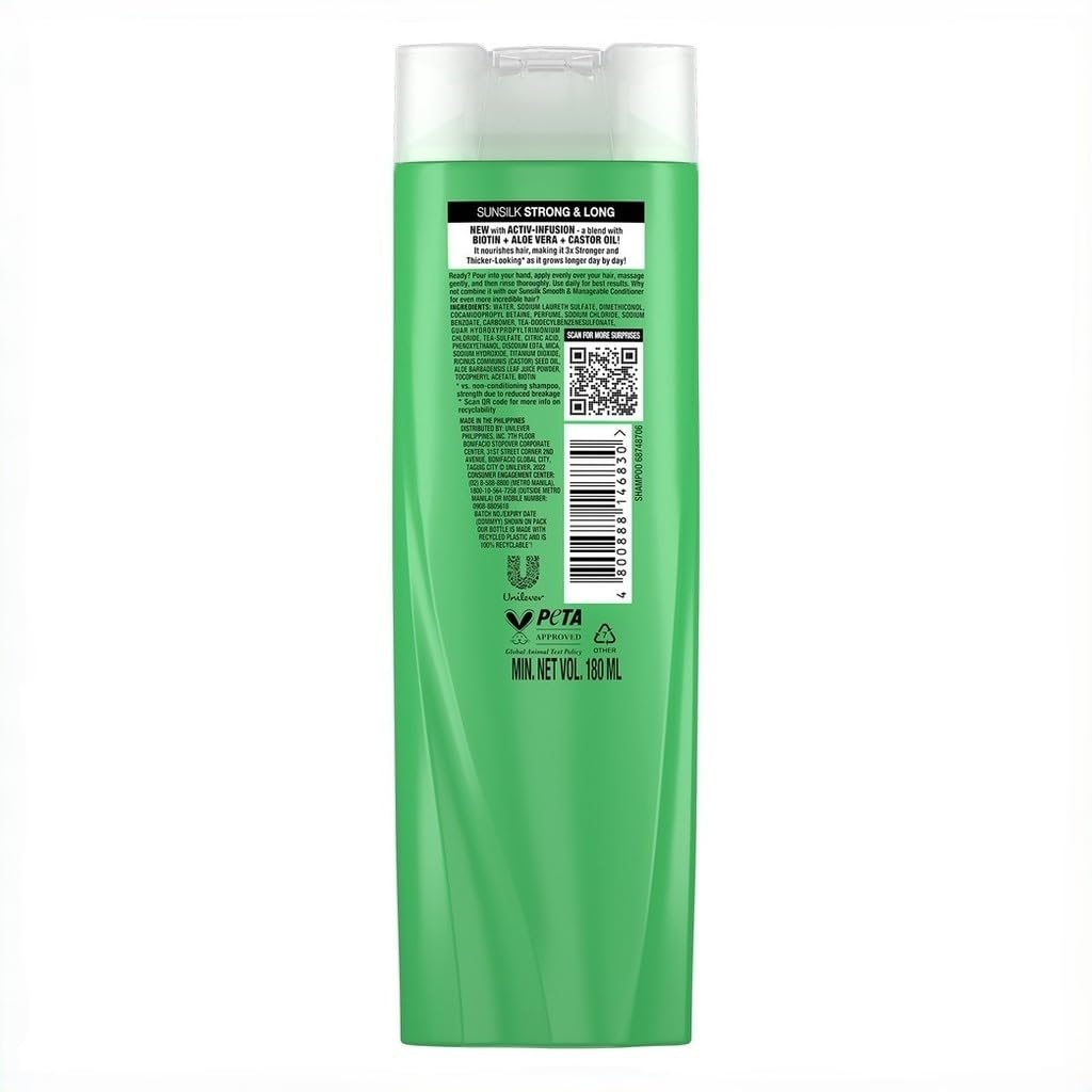 Sunsilk textura de espuma con biotina para limpieza suave y nutritiva