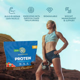 Sunwarrior batido de chocolate en vaso listo para consumo energético