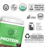 Sunwarrior batido chocolate preparado en vaso energía vegetal postentrenamiento