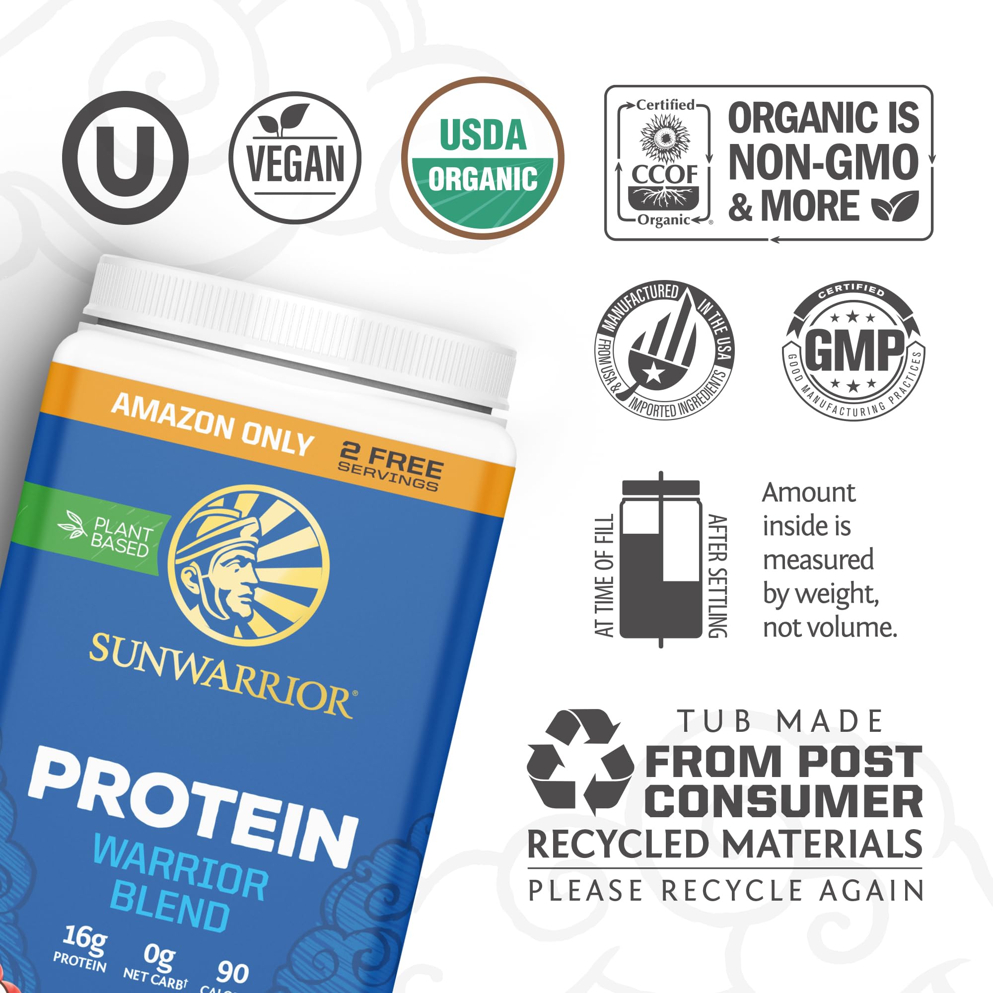 Sunwarrior batido en vaso listo para beber con aspecto cremoso y nutritivo