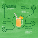 Sunwarrior batido preparado con fruta, proteína vegetal nutritiva