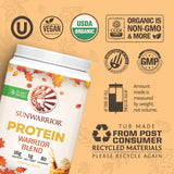 Sunwarrior batido preparado en vaso, sabor pumpkin spice listo para beber
