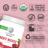 Sunwarrior batido rojo intenso preparado, sabor y color naturales
