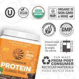 Sunwarrior batido servido listo para consumir y recuperar energía