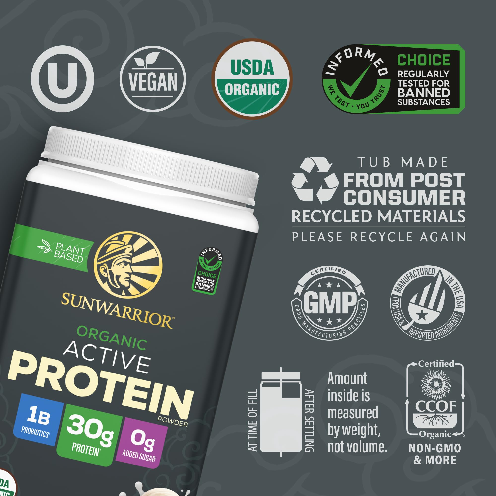 Sunwarrior batido de vainilla en vaso listo para consumo energético