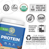 Sunwarrior etiqueta de ingredientes orgánicos, transparencia y confianza