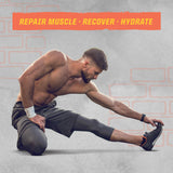 Sunwarrior cuchara medidora junto al envase para referencia de tamaño y porción