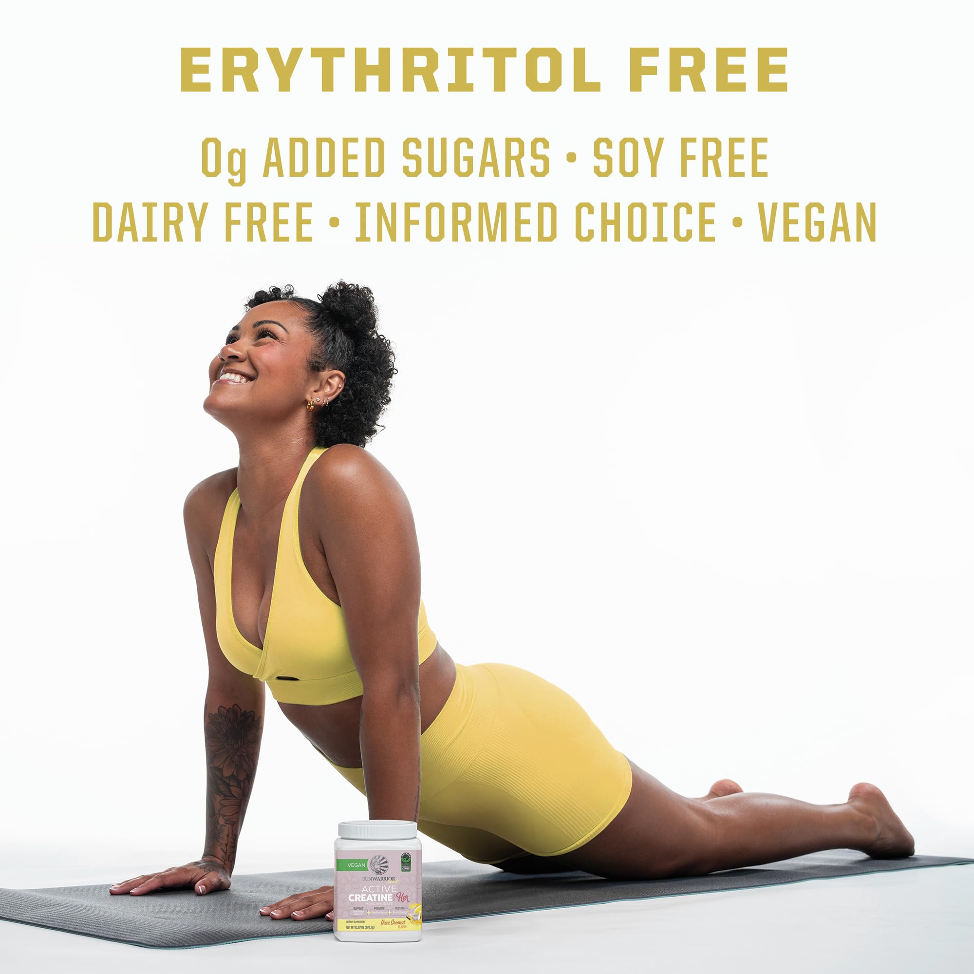 Sunwarrior etiqueta nutricional visible, transparencia en ingredientes y veganismo