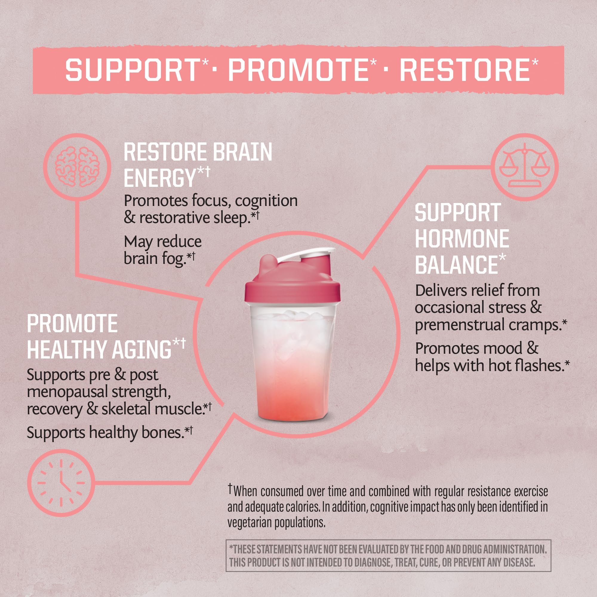 Batido rosado en vaso preparado con Sunwarrior para recuperación y sabor refrescante