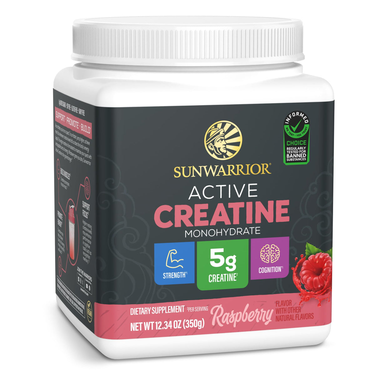 Sunwarrior envase frontal mostrando branding y beneficios claros