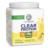 Sunwarrior envase frontal Lemon Ice mostrando diseño y beneficio refrescante