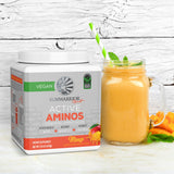 Sunwarrior bebida en mesa de desayuno promoviendo un estilo de vida activo