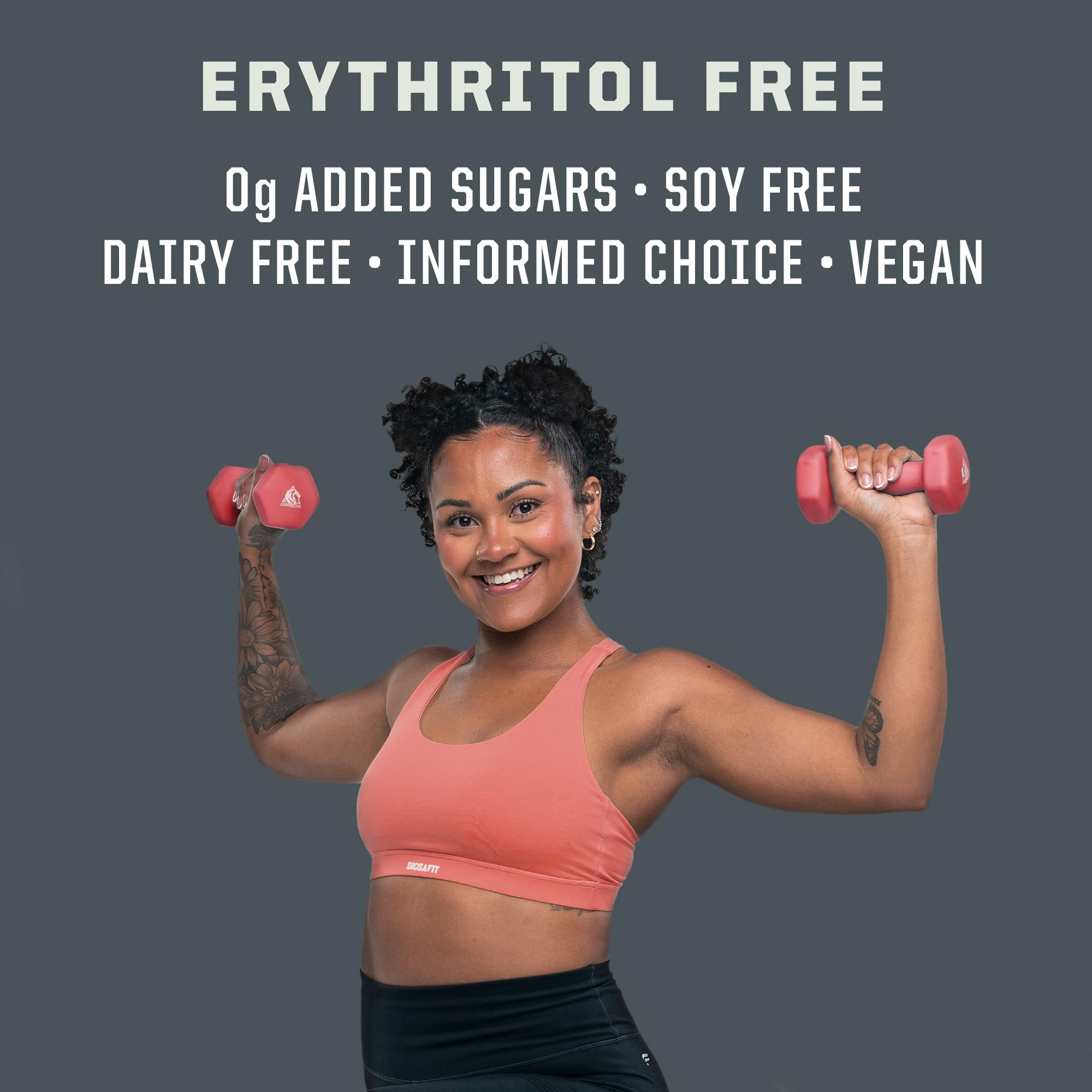 Sunwarrior etiqueta con información de ingredientes veganos y keto