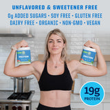 Sunwarrior etiqueta de ingredientes orgánicos sin aditivos ni OGM