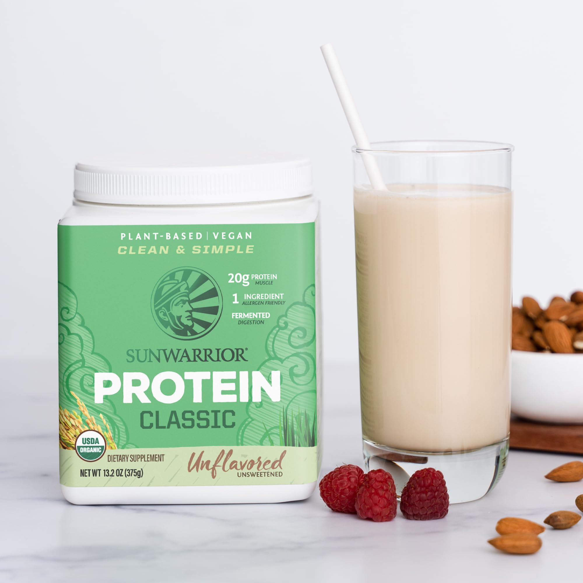 Sunwarrior etiqueta nutricional detallada para tranquilidad