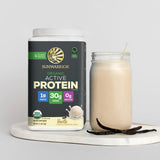 Sunwarrior etiqueta nutricional clara para revisar ingredientes orgánicos
