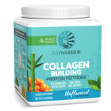 Sunwarrior frasco frontal del polvo vegano para soporte de piel y cabello