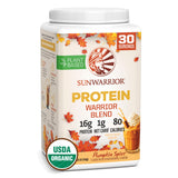 Sunwarrior envase frontal Pumpkin Spice mostrando diseño y tamaño
