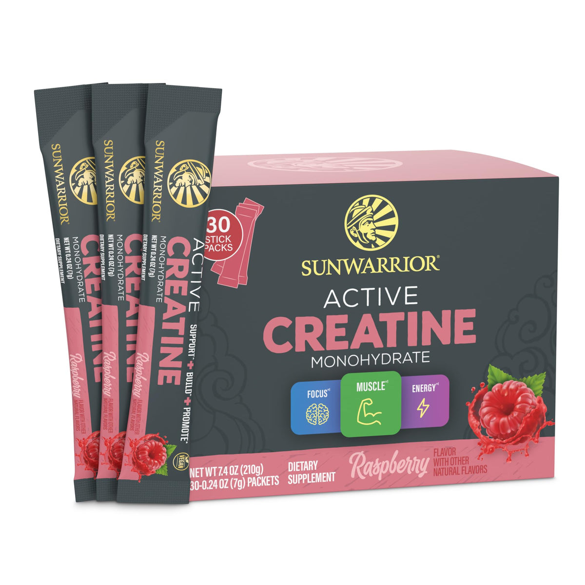 Sunwarrior envase frontal mostrando etiqueta clara y beneficios