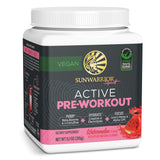 Sunwarrior envase frontal sabor sandía mostrando 30 porciones y beneficios