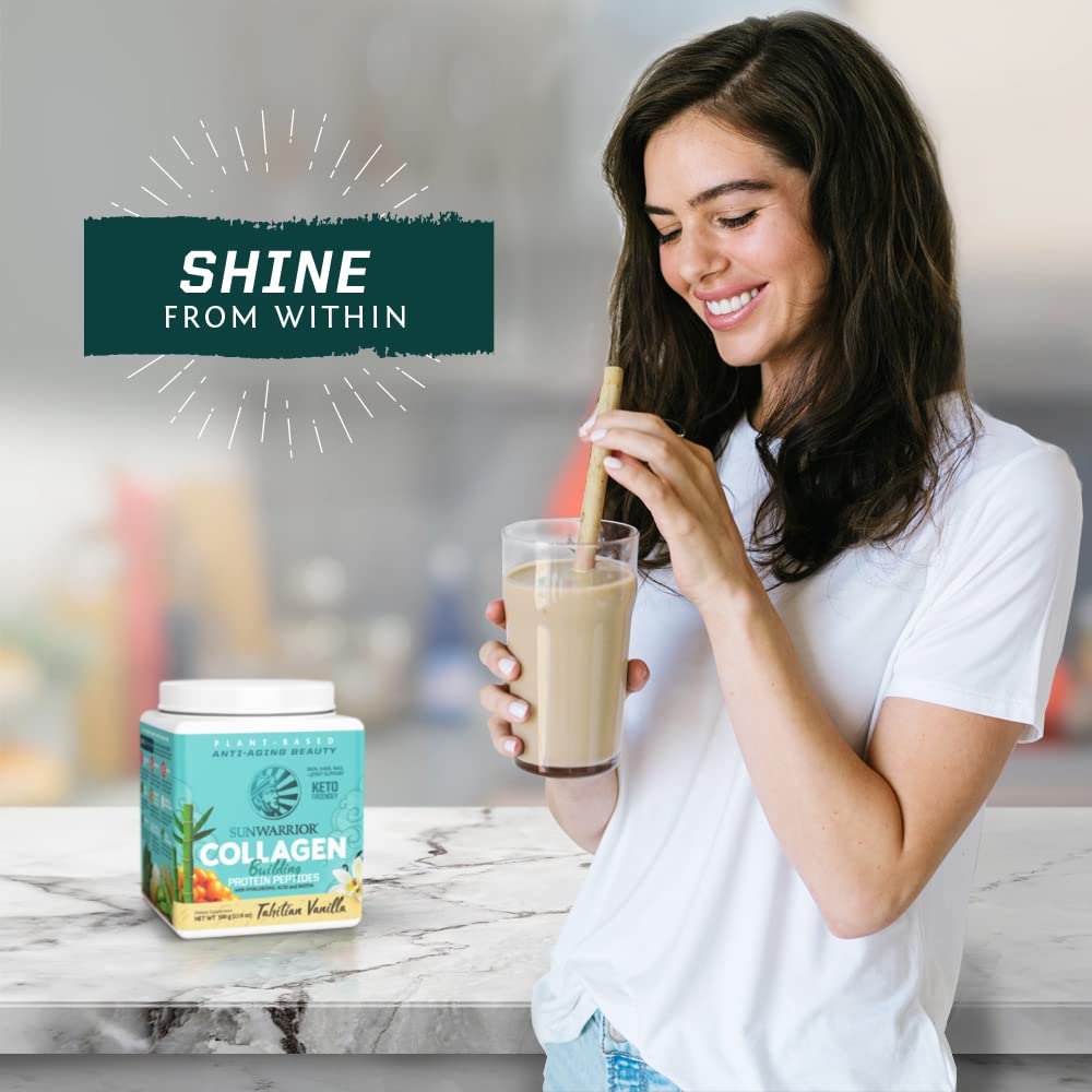 Sunwarrior ingredientes naturales como bambú y tremella mostrando origen vegetal