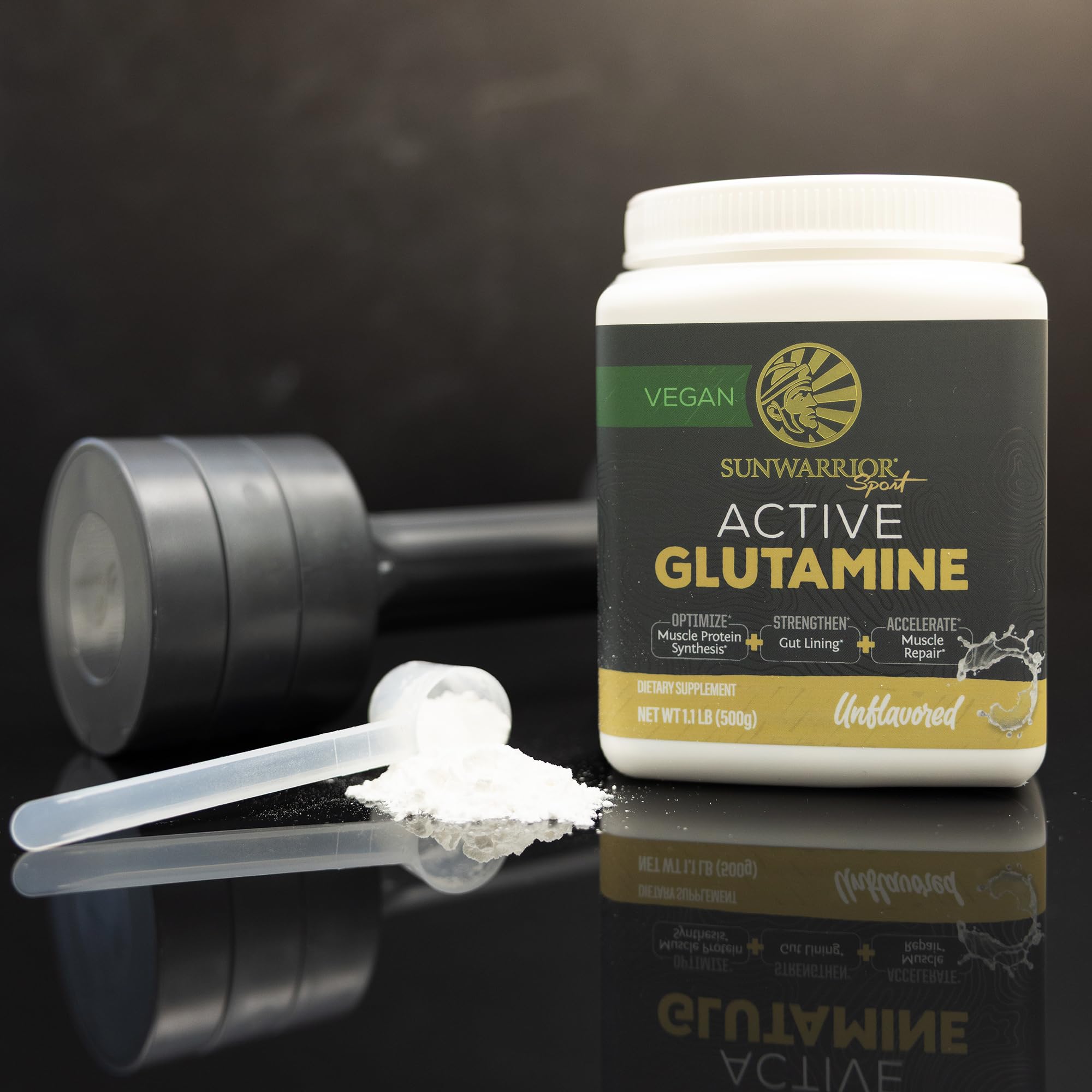 Sunwarrior etiqueta nutricional enfocada en ingredientes y dosis