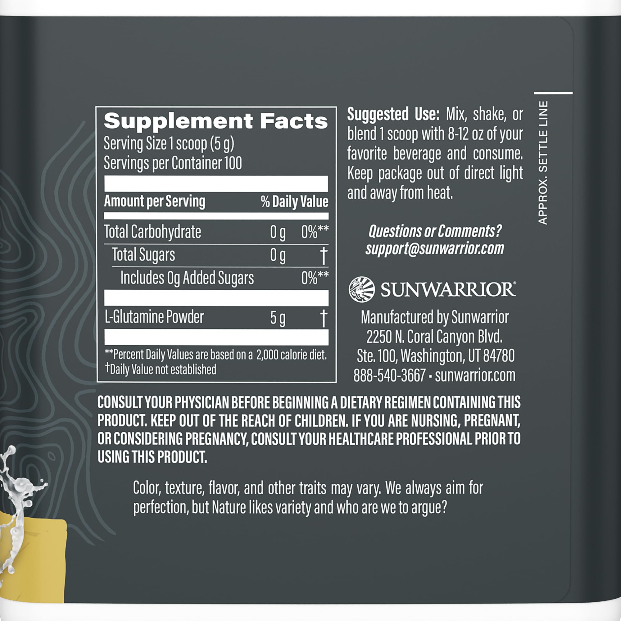 Sunwarrior textura del polvo sin sabor para mezclas suaves
