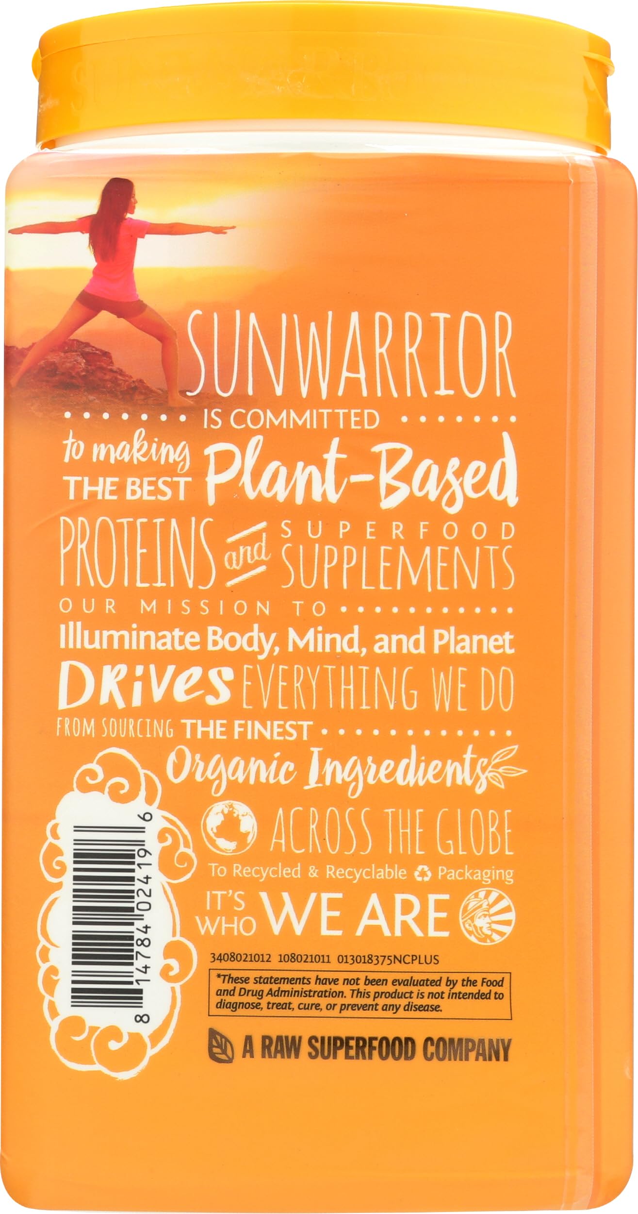 Sunwarrior cuchara con porción, proporciona 20 g de proteína