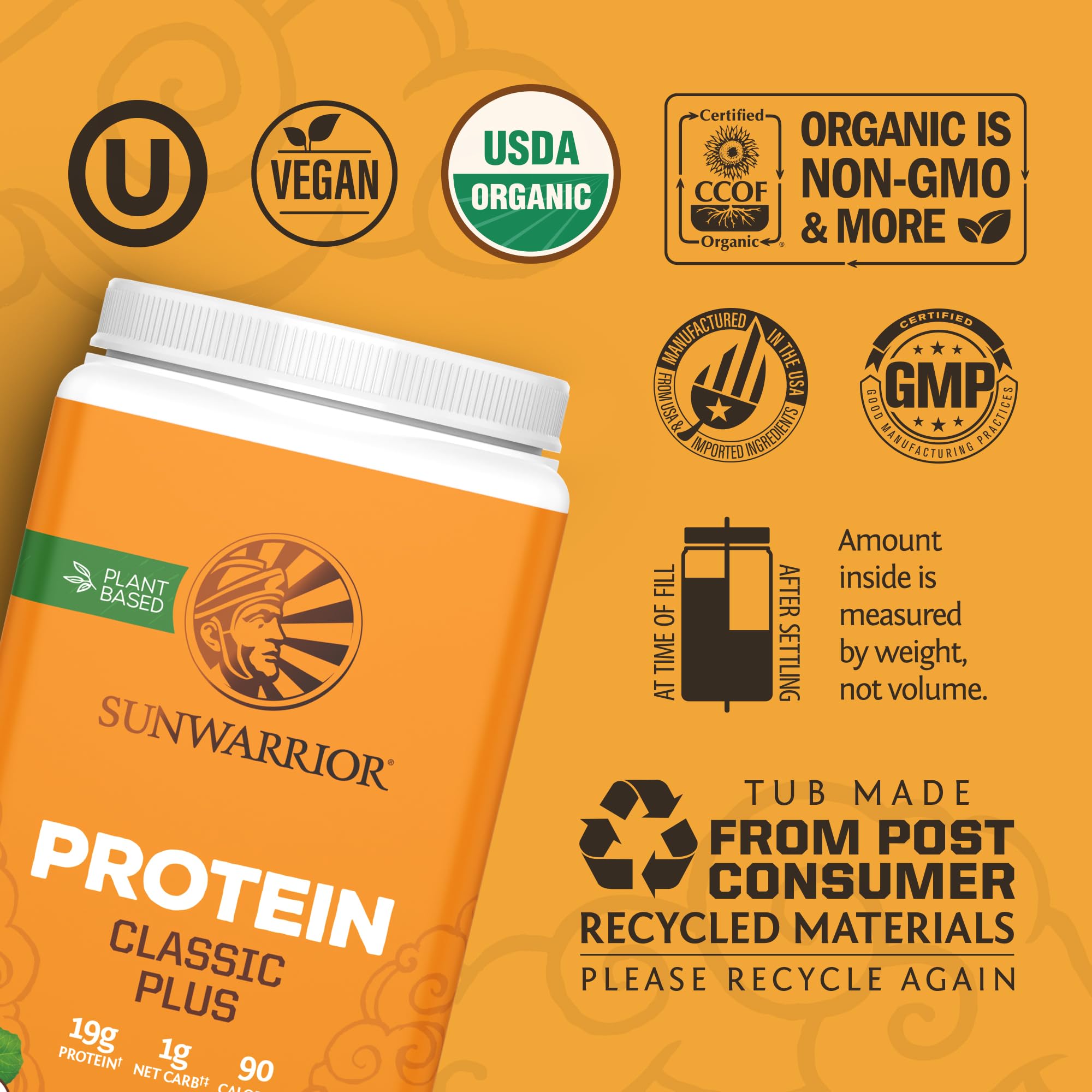 Sunwarrior batido preparado en licuadora para recuperación y energía