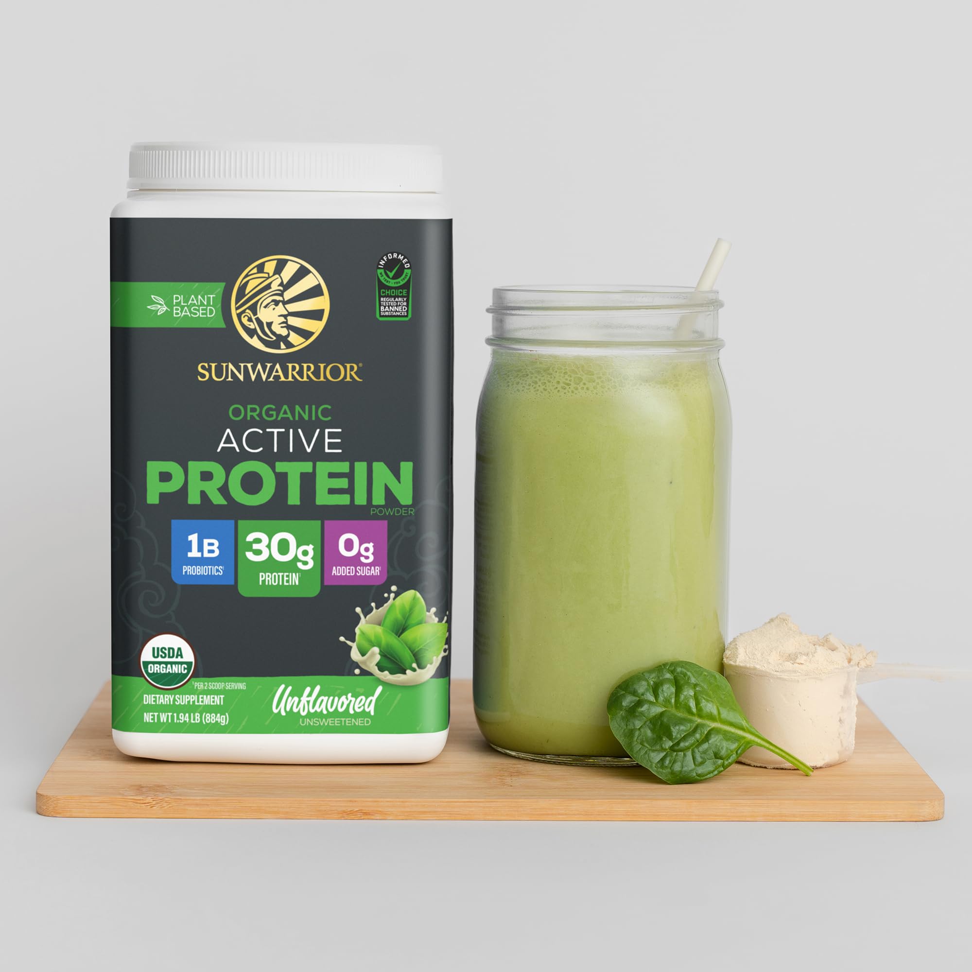 Sunwarrior gachas con proteína añadida, receta nutritiva sin sabor