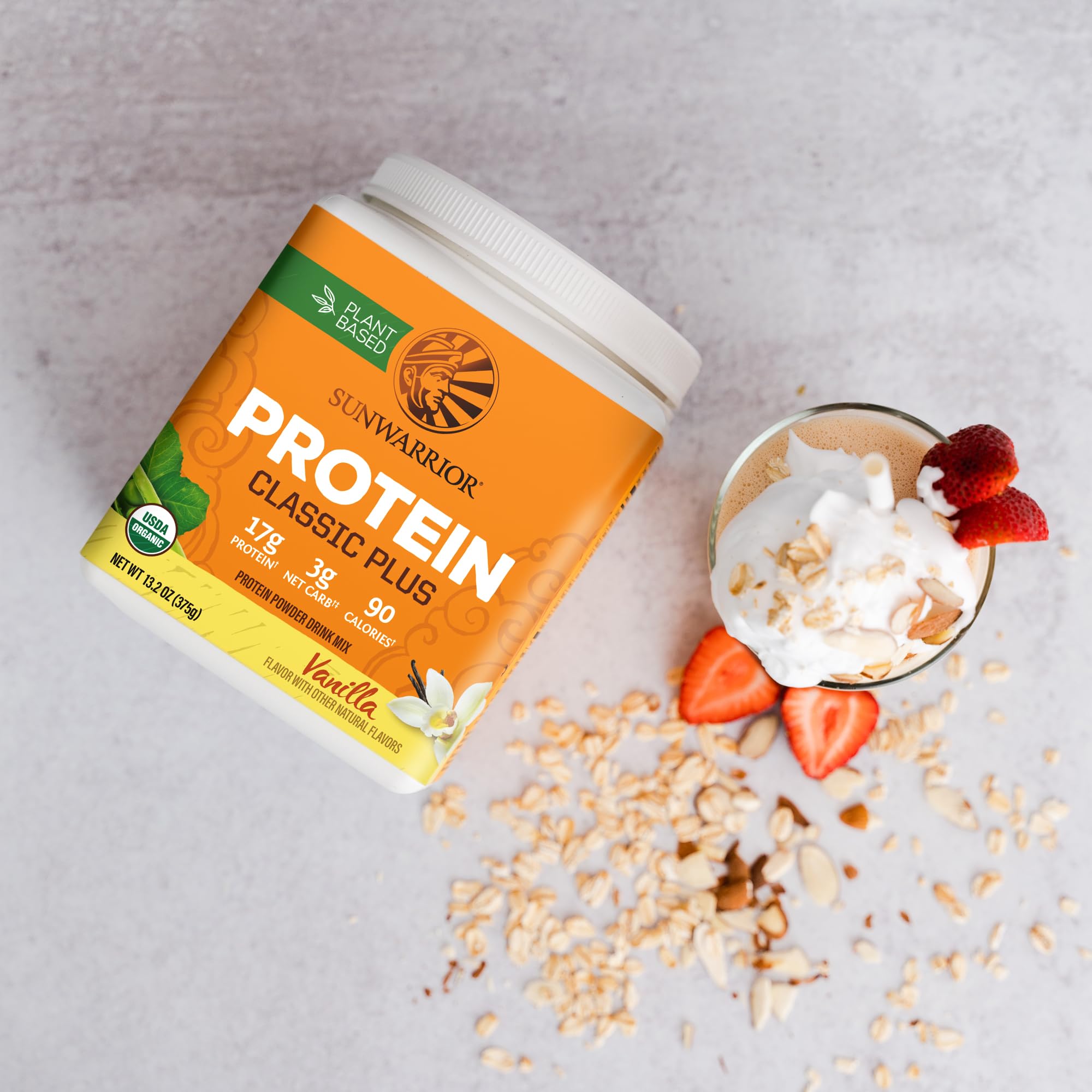 Sunwarrior pancakes proteicos preparados con polvo para recetas nutritivas
