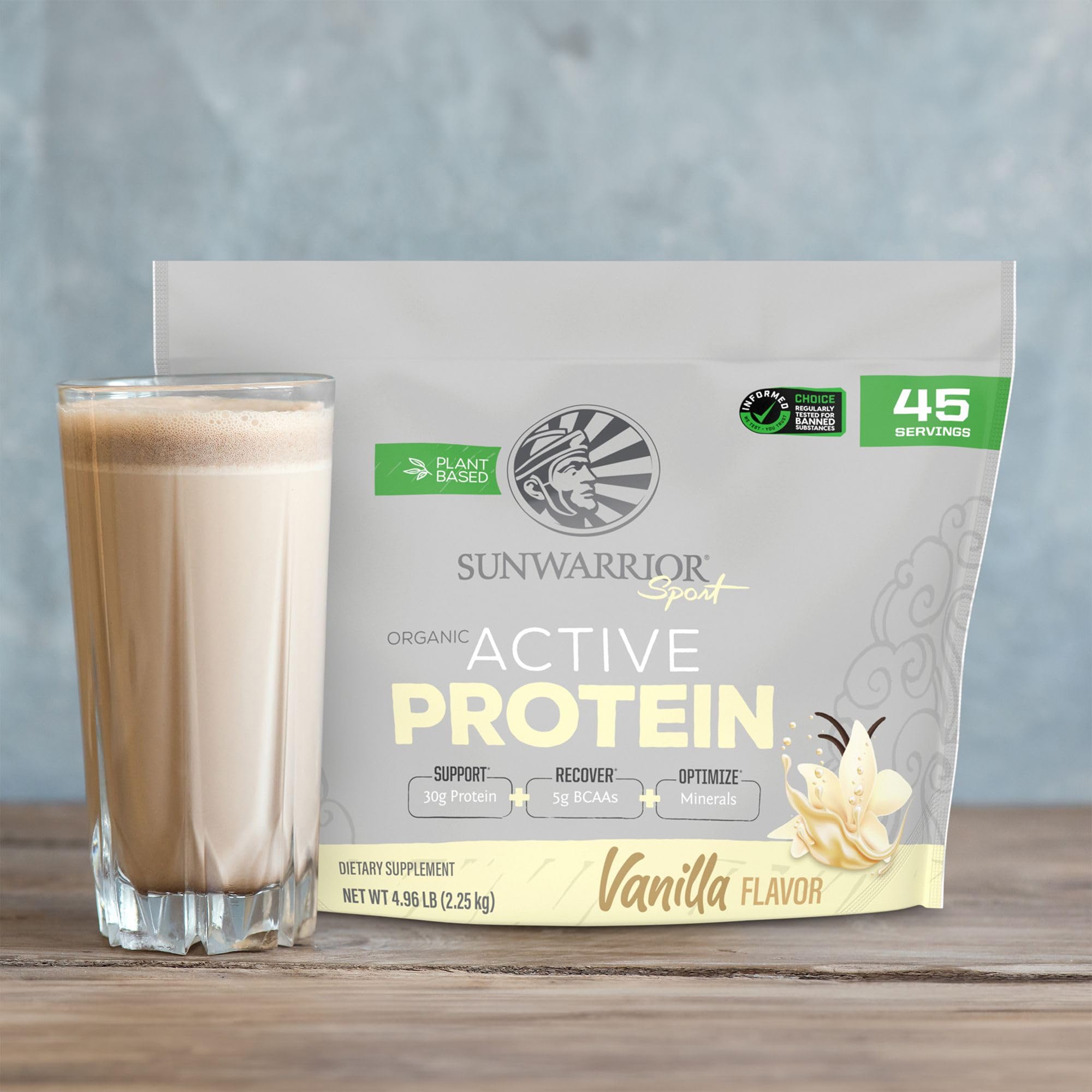 Sunwarrior etiqueta de ingredientes limpios para transparencia y pureza