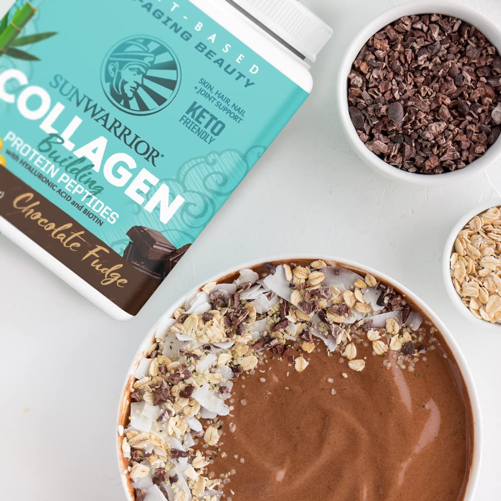 Sunwarrior polvo mezclado en café con leche vegetal, sabor compatible