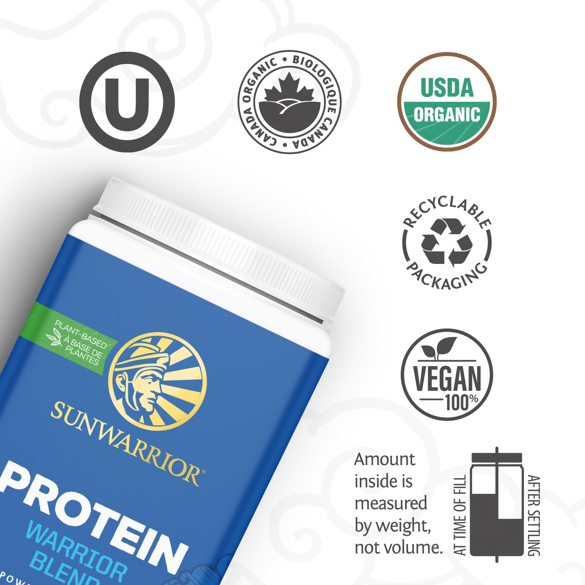 Sunwarrior vaso con batido de chocolate listo para consumir tras ejercicio