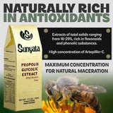 Sunyata etiqueta en primer plano con información de ingrediente y origen