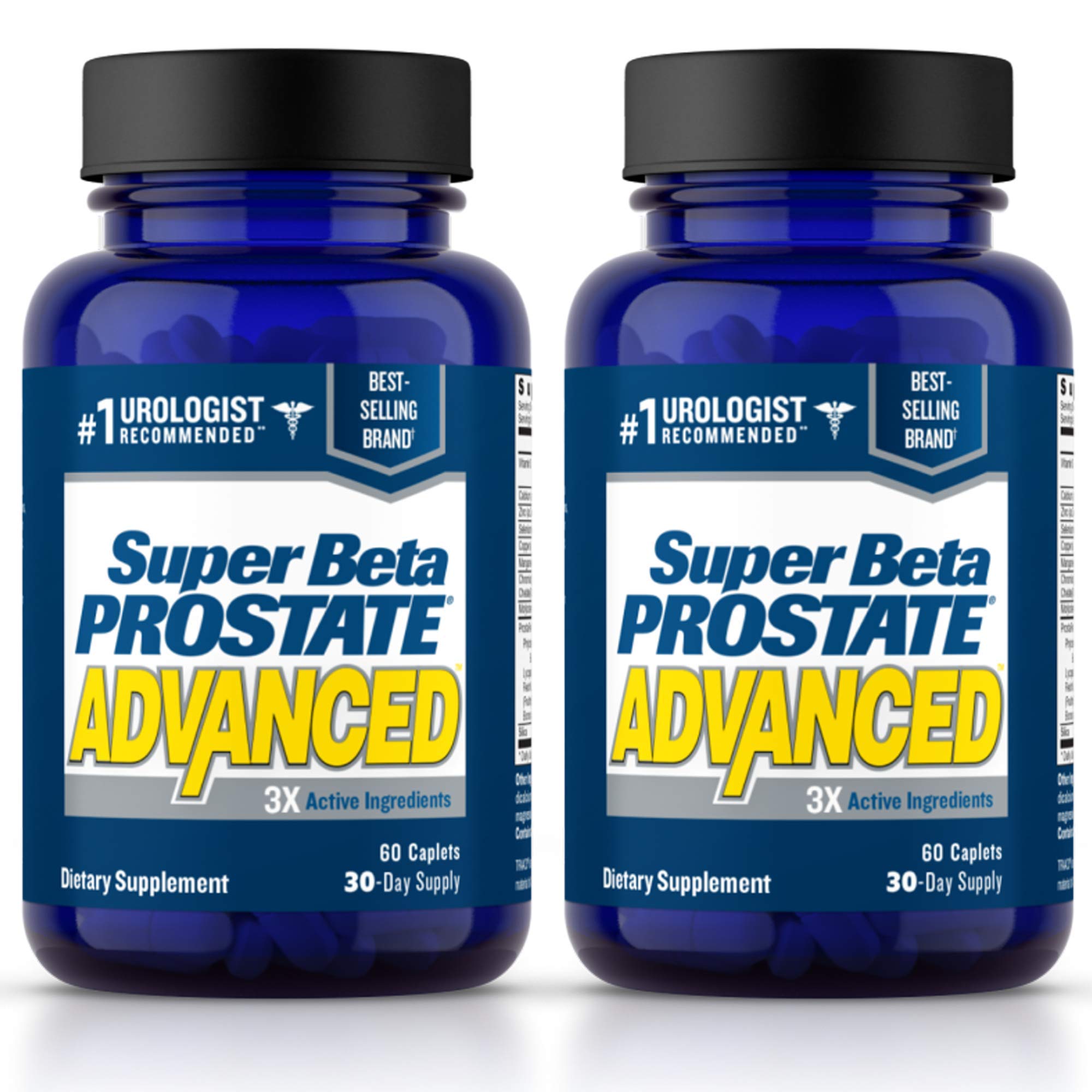 SUPER BETA PROSTATE frasco frontal mostrando etiqueta y beneficios visibles